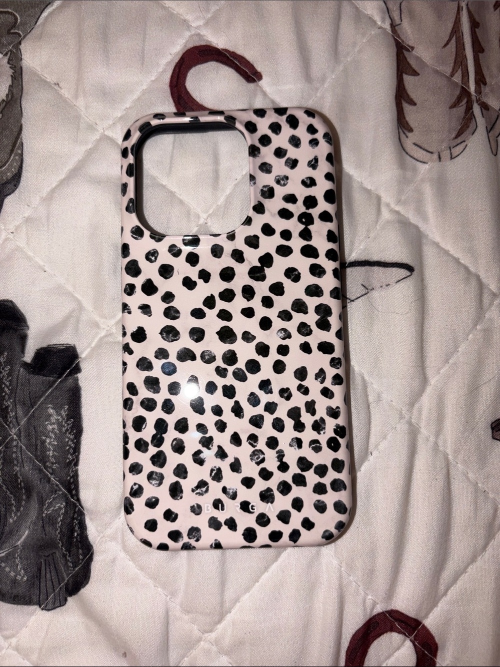 Tan Leopard Print Phone Case for iPhone 14 Pro
